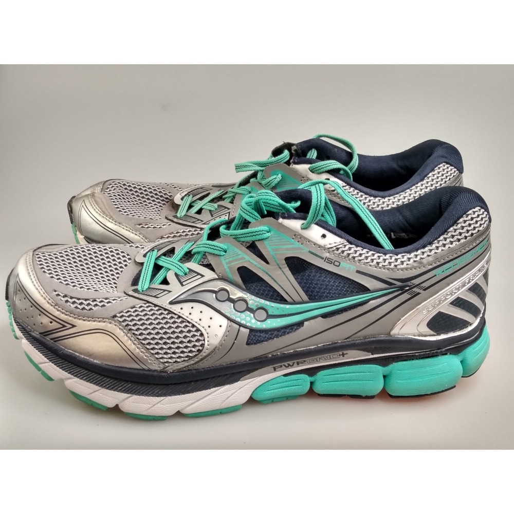 Saucony Women's Redeemer Running Shoes S10279-1 Silver Green Blue Size 11 ISO
